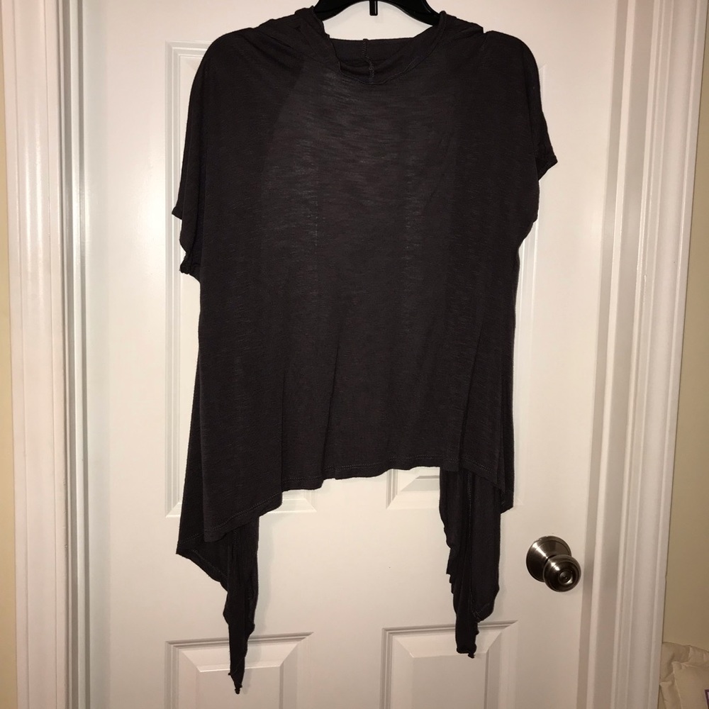 Short Sleeve Dark Grey Cardigan - Picture 2 of 2